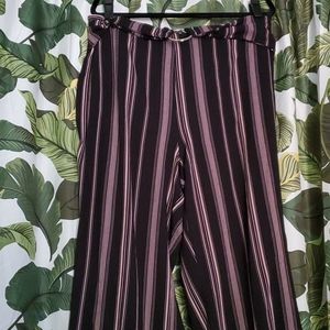 Womens palazzo belted pants